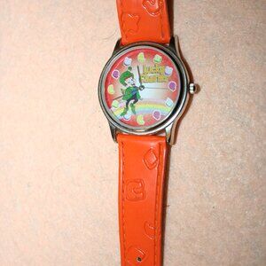 Lucky Charms Cereal Promo Watch General Mills Orange Faux Leather Wristband